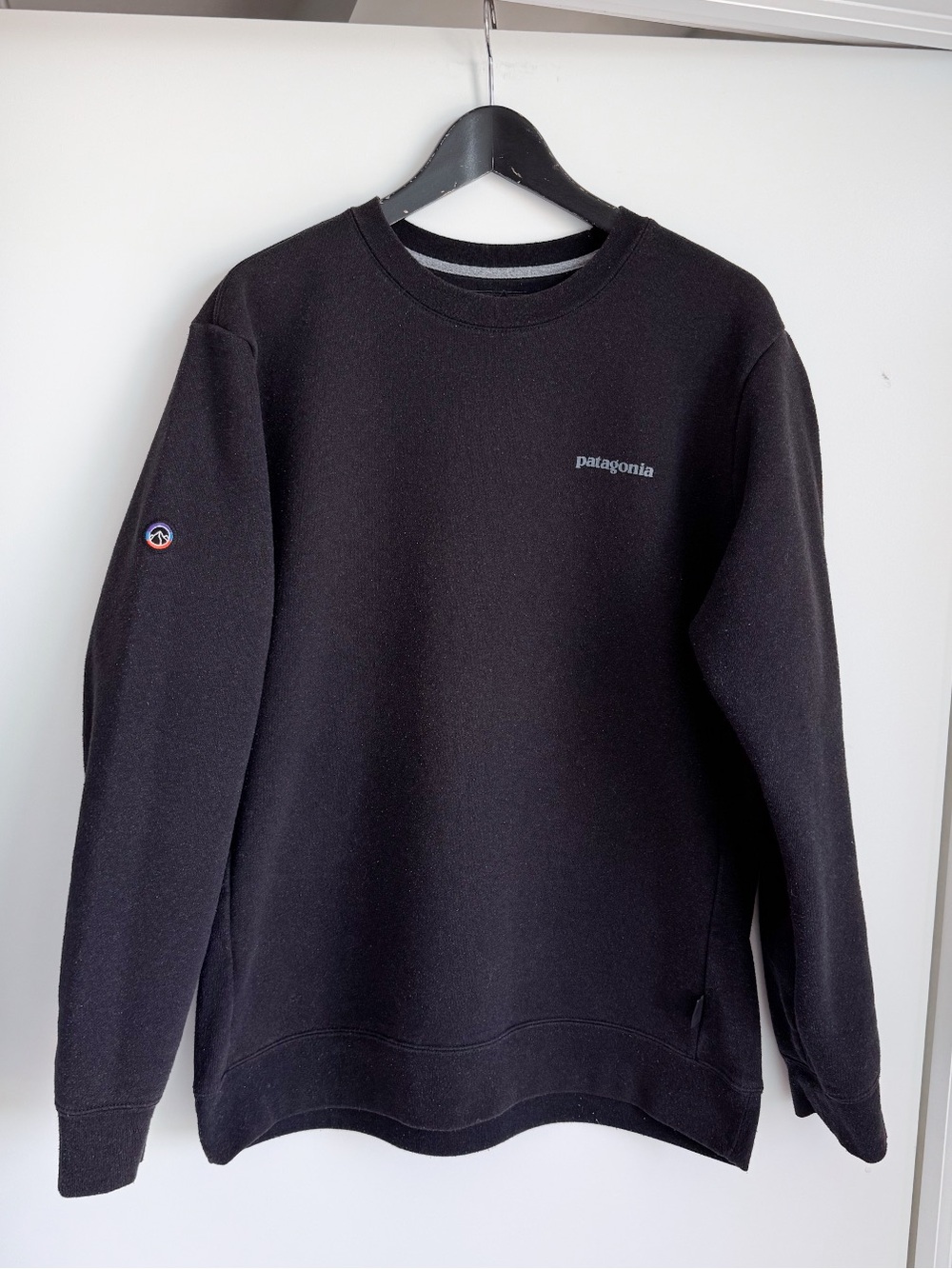 Patagonia Fitz Roy Icon Uprisal Crewneck Sweatshirt Black Wms L Mens M 39667